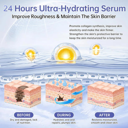 30 Pcs Hyaluronic Acid Serum Vials for Ultra-Hydration