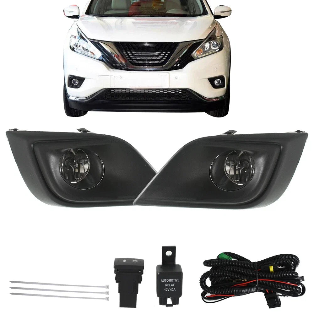 Set of 2 Fog Lights for Nissan Murano (2015–2017) Bumper Lamps