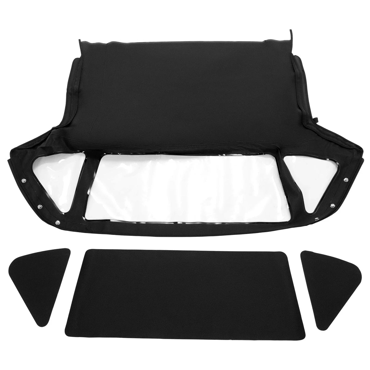 Soft Top for MG Midget (1970–1980) - Black Vinyl, 3 Plastic Windows