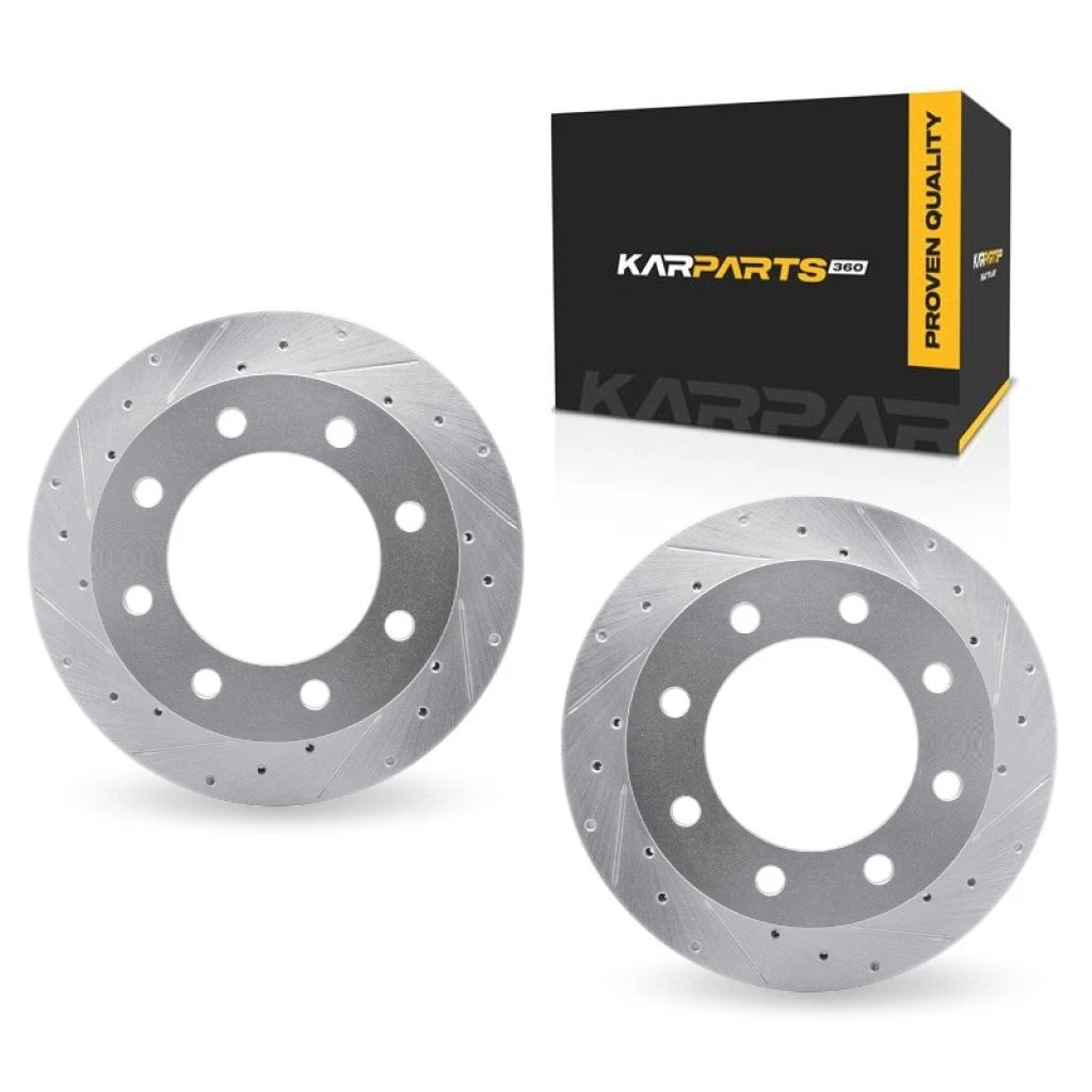 Drilled and Slotted Rear Brake Rotors for Ford Excursion (2000–2005) ALX-PAU-DF-7002-54203-CLA2