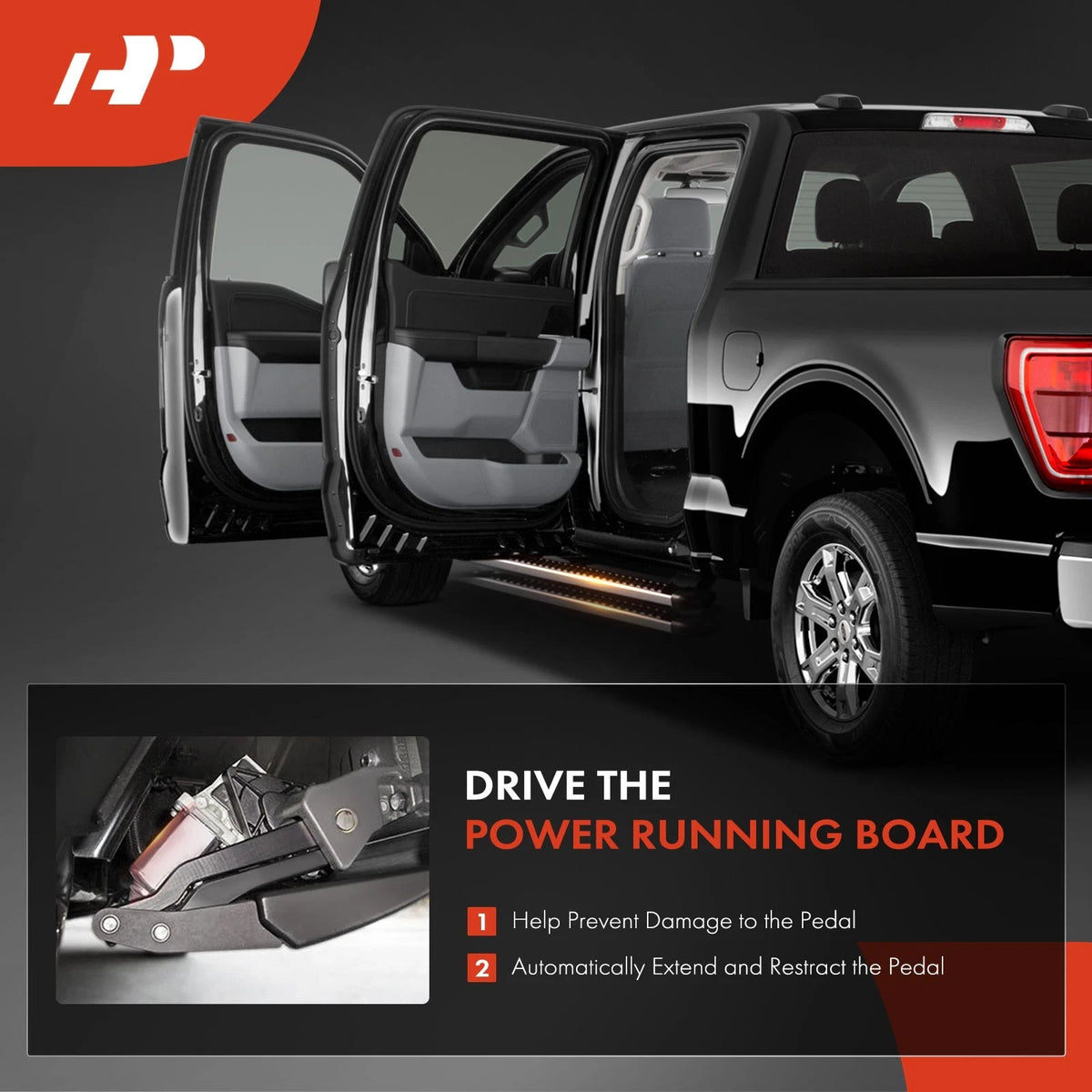 Right Power Running Board Motor for Ford Expedition, Lincoln Navigator (JL1Z16A506C, JL1Z16A506H)