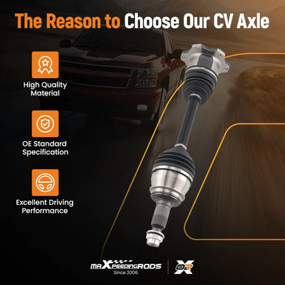 Front CV Axle Shaft for Chevrolet GMC (2007–2020)