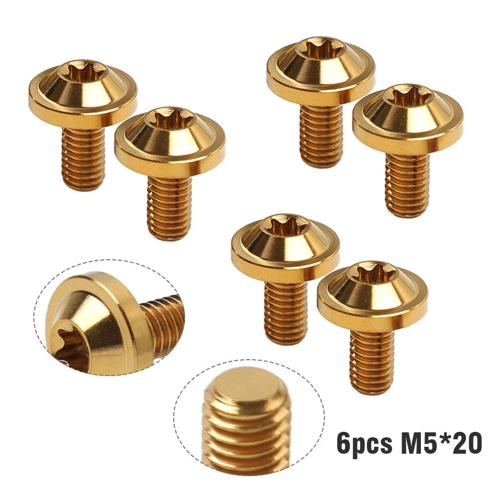 6X Alloy Bolts Truss Torx Head Screws M5x20mm for Bike Motorcycle