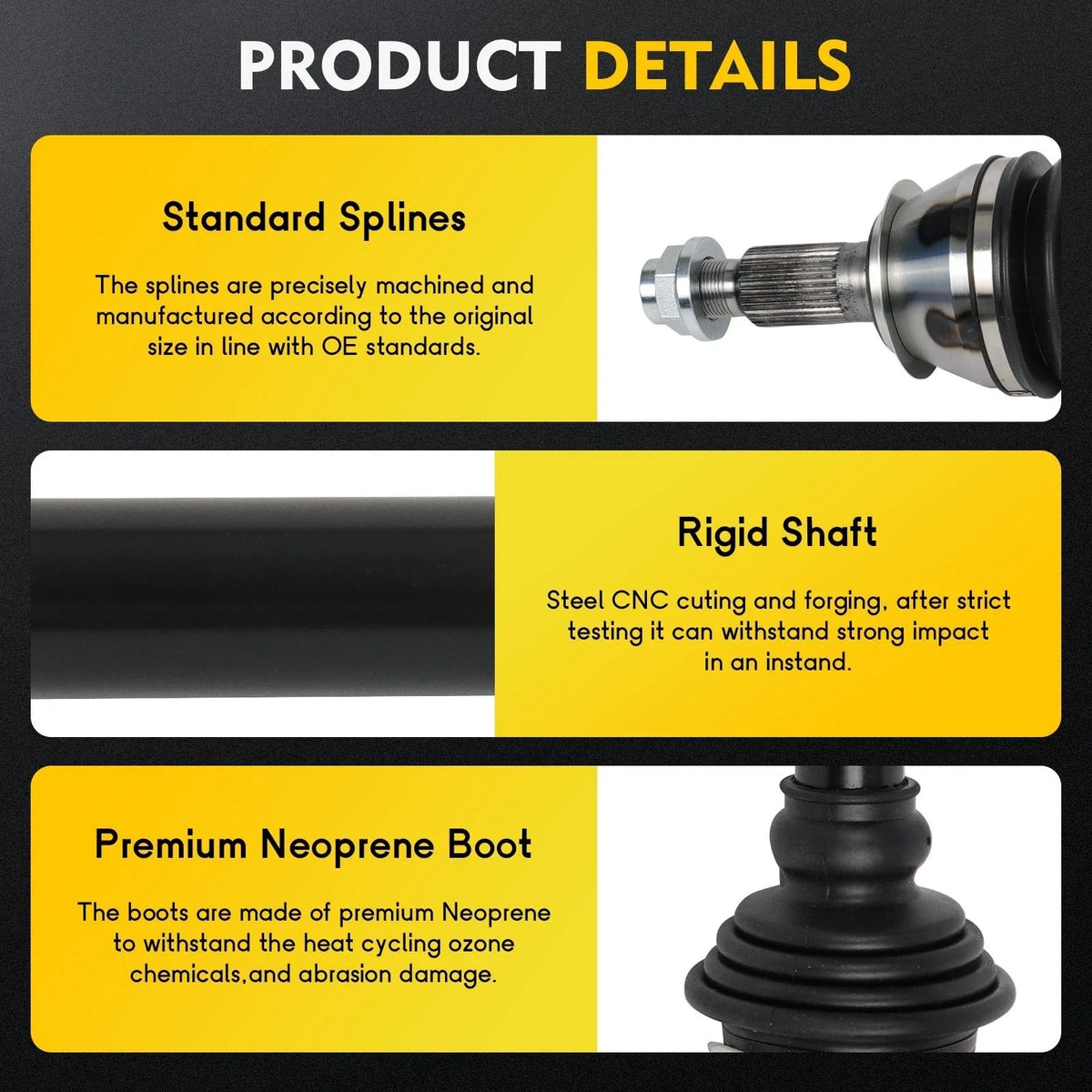 Rear Right CV Axle Shaft Assembly for Cadillac CTS (2014–2019)