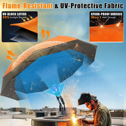 54" Folding Magnetic Umbrella Base for HVAC (750-LB Holding Force)