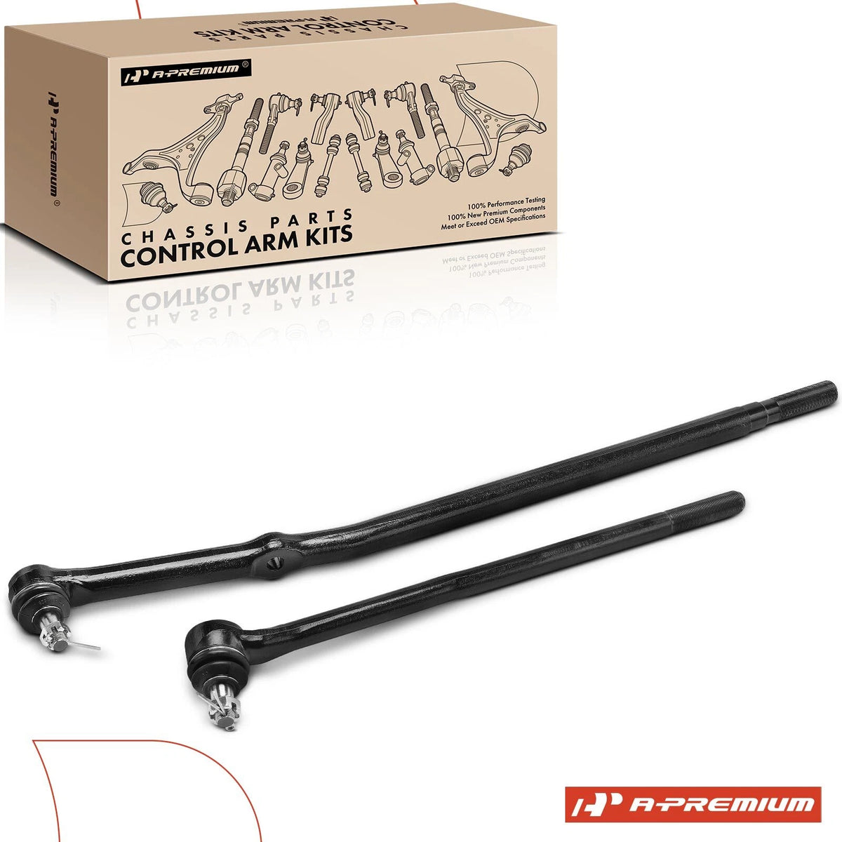 2X Steering Tie Rod End for Ford F-250 (1995–1996) MDS1420, D1420PR, TA5726
