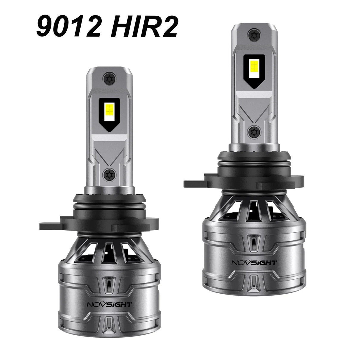 2X NOVSIGHT 9012 HIR2 LED Headlight Bulbs 6500K 13000LM 60W for Vehicles