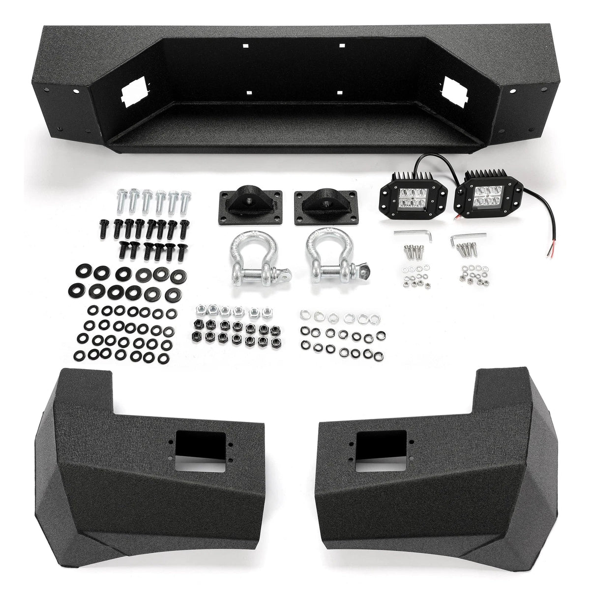 Steel Rear Bumper with LED Lights & D-Rings for Toyota Tacoma (2005–2015)