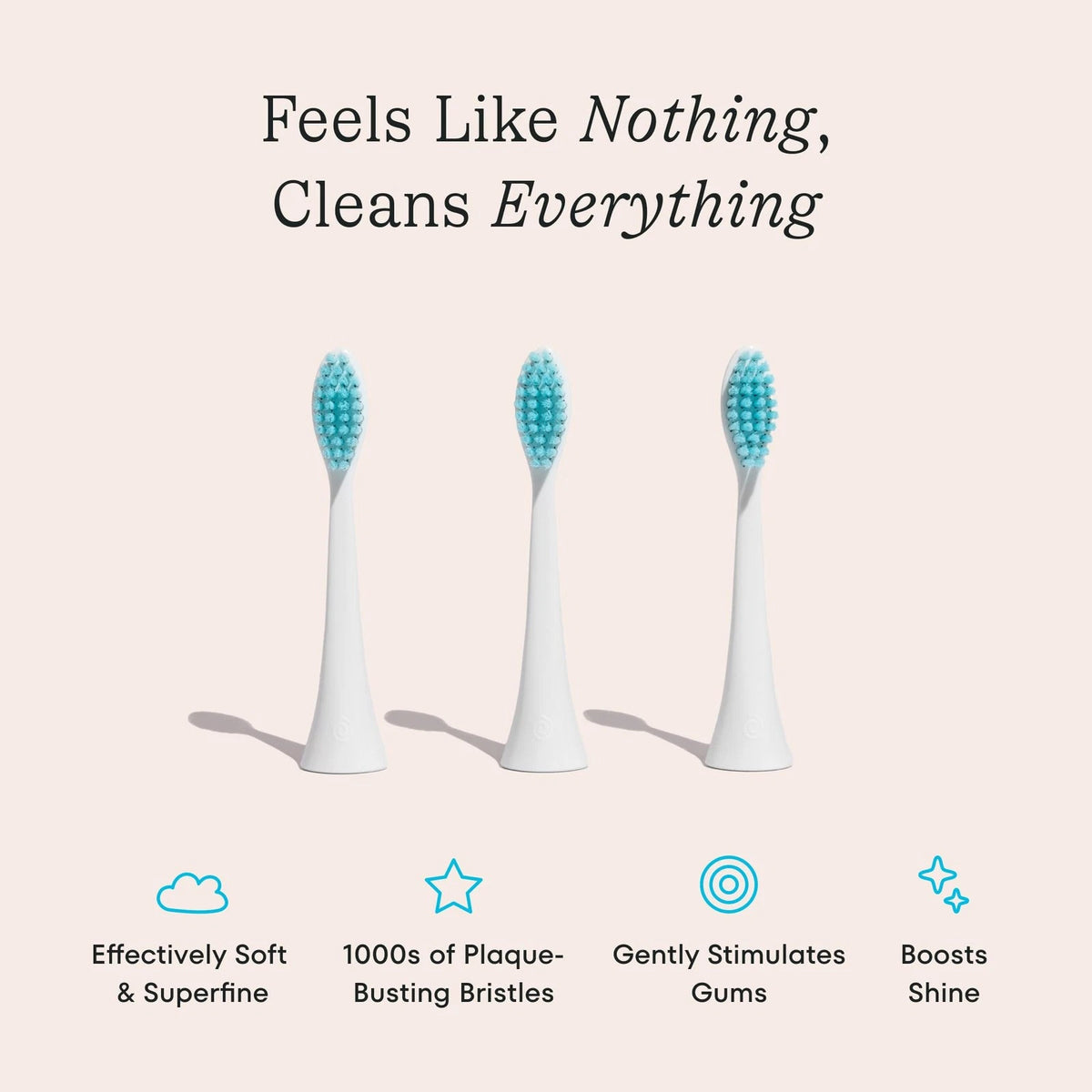 Replacement Brush Heads for Electric Toothbrush (Pack of 3)