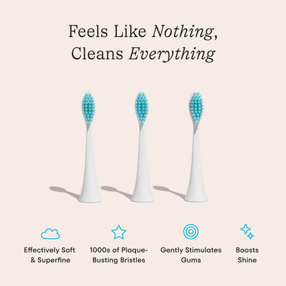 Replacement Brush Heads for Electric Toothbrush (Pack of 3)