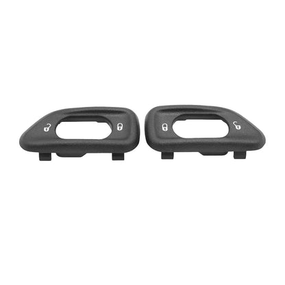 Set of 2 Front Door Lock Switch Bezel Trim for Jeep Wrangler (68185911AA, 68185910AA)