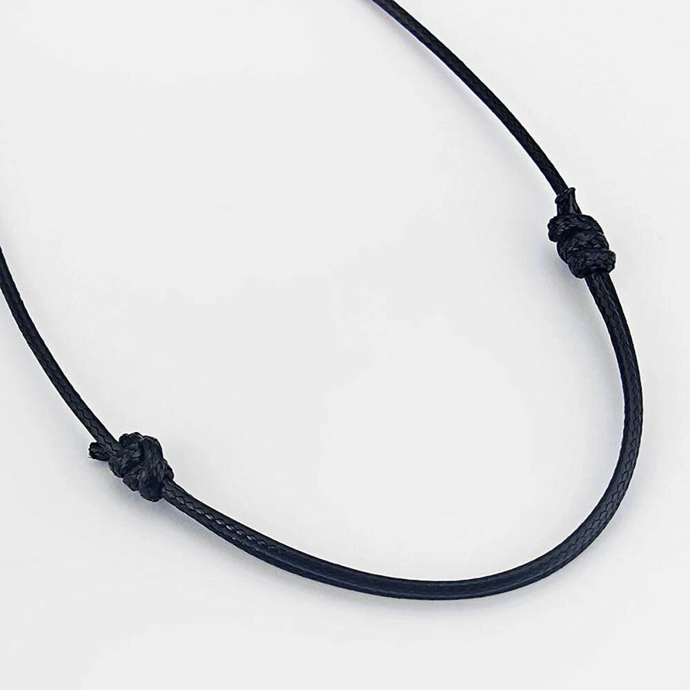 30PCS Handmade Black Korea Waxed Cord Necklace 16-32 Inch Adjustable