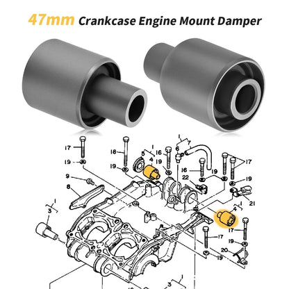 Crankcase Engine Rear Mount Damper for Yamaha Banshee YFZ350/RZ350 (1987–2006) 90388-10007