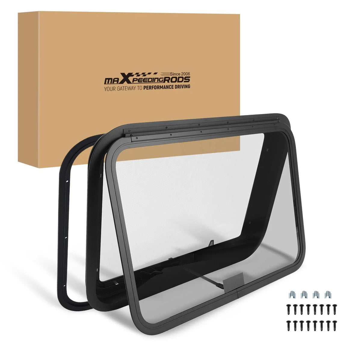 30" x 20" Exit Window for RV Camper/Trailer/Food Truck (w/ Accessories)