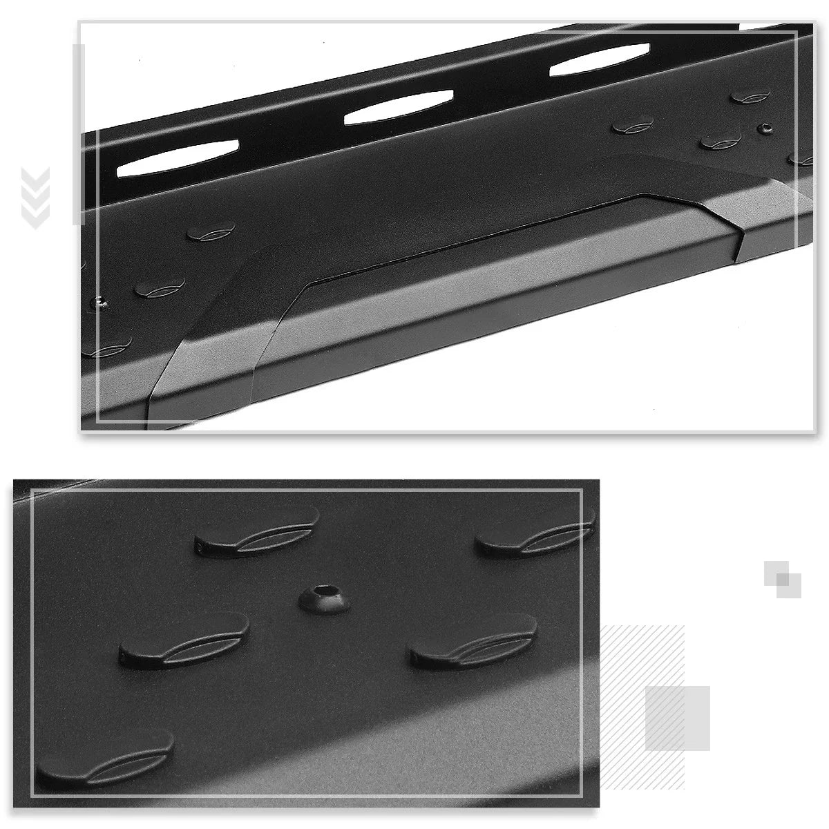 Set of 2 Side Step Nerf Bars for Colorado/Canyon Ext Cab (2015–2020) Black