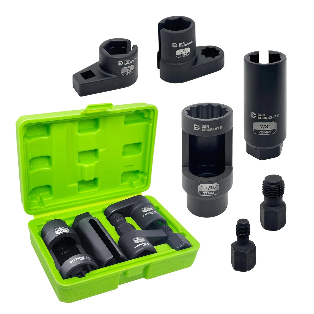 6PCS O2 Sensor Socket Set for Universal Use (1/2" & 3/8" Dr. 7/8" Offset)