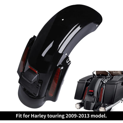 5" Stretched Hard Saddlebags & Rear LED Fender for Harley Street Road Glide (2009–2013)