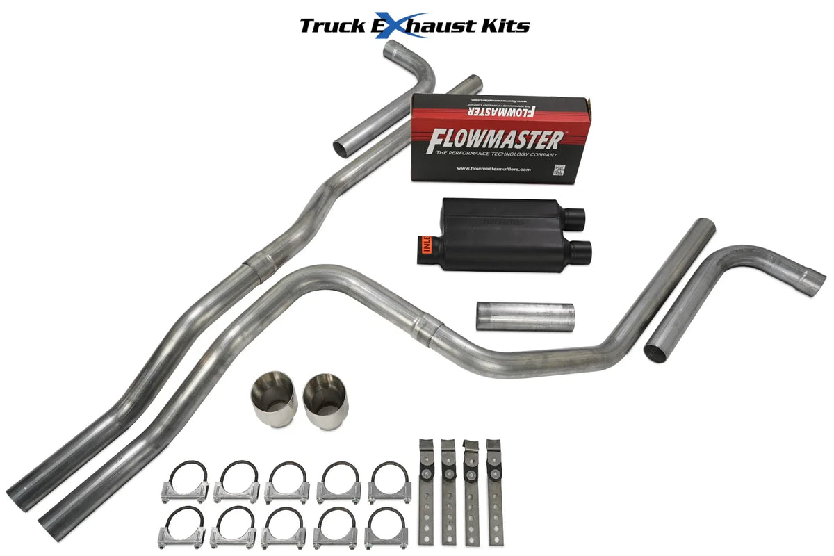 2.5" Dual Exhaust Kit for Chevy Tahoe (2007–2014) - Flowmaster Super 44 DW Tip