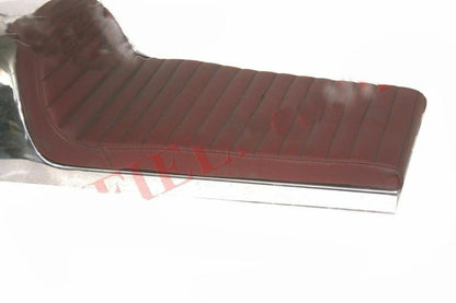 Seat Cherry Red Leatherite Alloy for Benelli Mojave Cafe Racer (260-360)