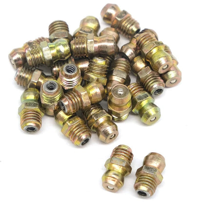 25 Pcs Set 1/4-28 SAE-LT Copper Taper Thread Grease Fittings