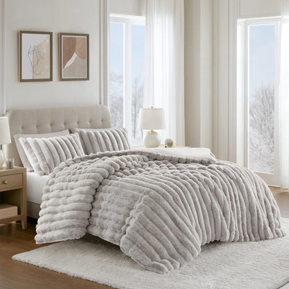 Comforter Set for Queen (Full/Queen) - Light Gray