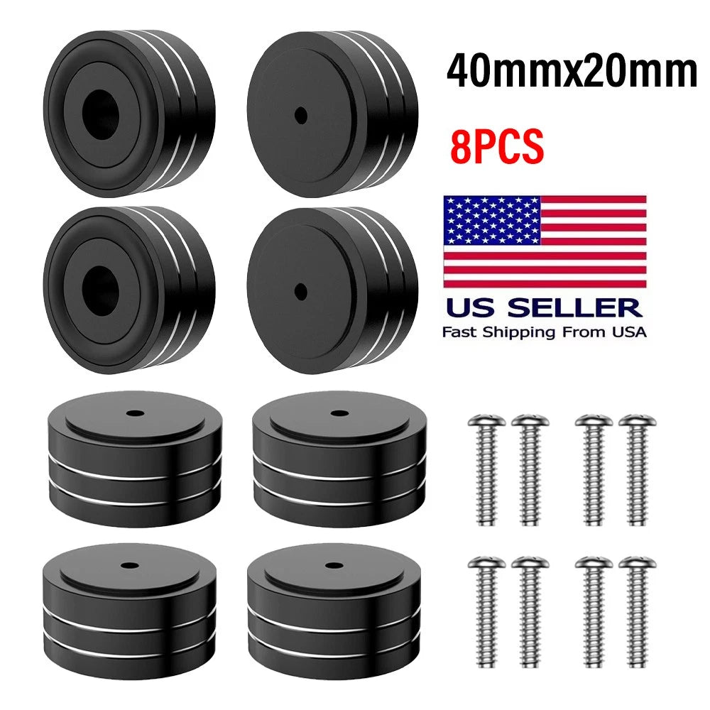 8pcs Aluminum Speaker Isolation Feet for Subwoofer (40x20mm)