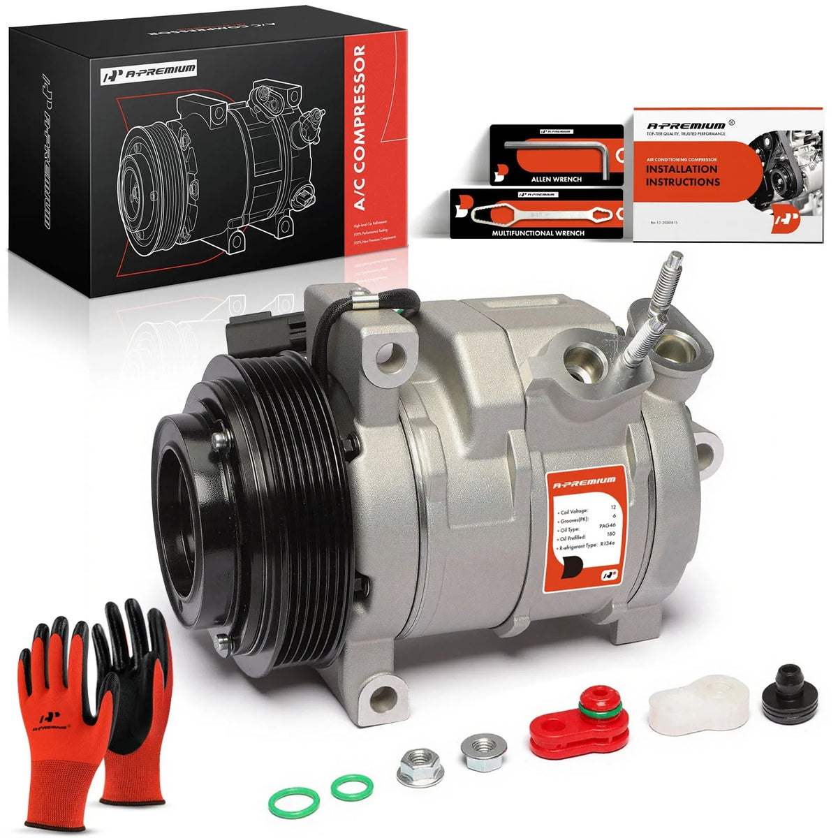A/C Compressor with Clutch for Dodge Journey (2009–2010)