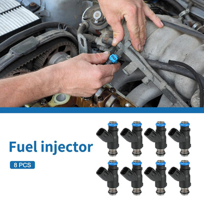 Set of 8 Fuel Injectors No. 12613411 for Chevrolet Silverado 1500 (2010–2013)