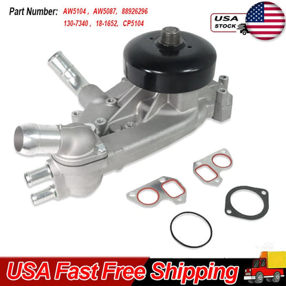 AW5104 Water Pump with Thermostat for Chevrolet Silverado GMC Sierra (2007–2013)