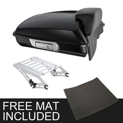 Matte Black Razor Trunk Backrest Mount for Harley Touring Road Glide (2014–2026)