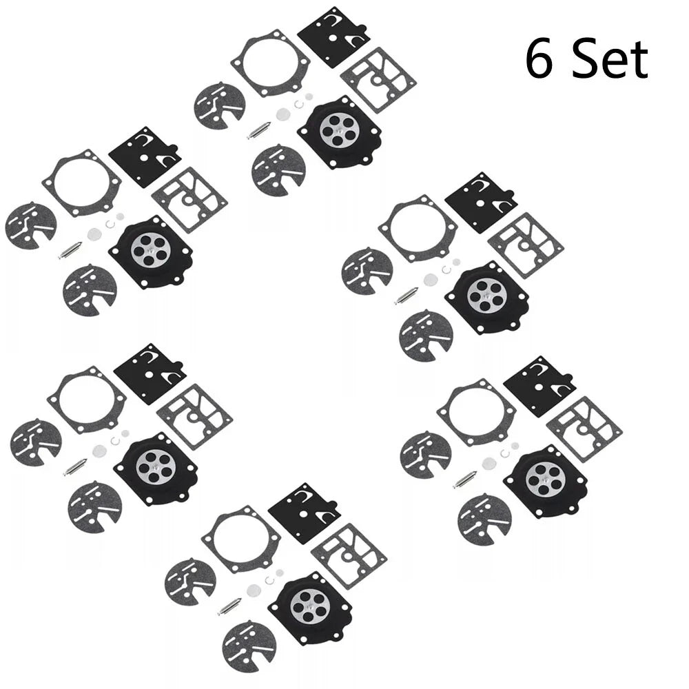 Set of 6 Carburetor Diaphragm Kit for Husqvarna 44 140S 240S 444 (Walbro K10-HDC)