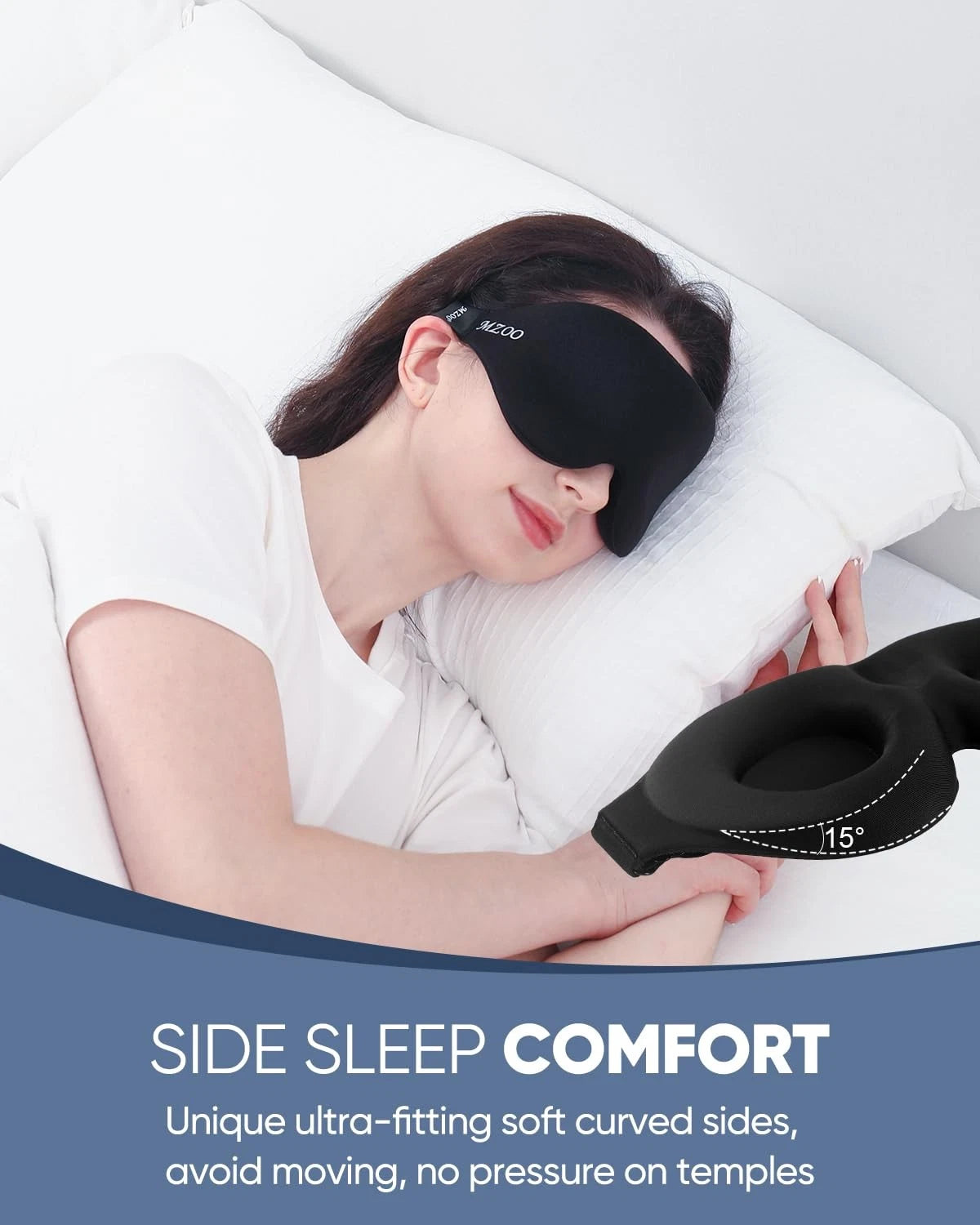 Luxury Sleep Eye Mask for Side Sleeper (Pack of 1)