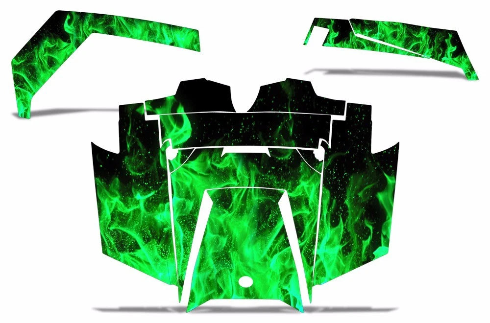 Graphics Kit Decals for Polaris RZR XP 900 (2011–2014) Ice Flames