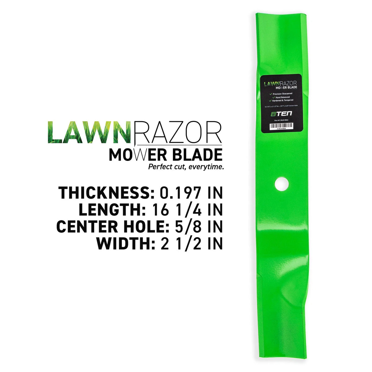 9-Pack LawnRAZOR High Lift Blade for Bobcat 200 48 ZT (03239, 32061, 050227)
