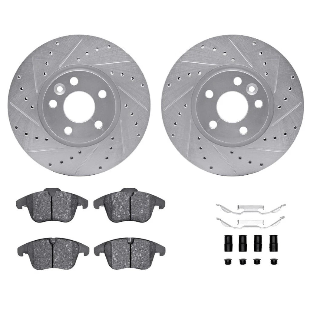 Rotor Set for Volvo V70 (2008–2010) ALX-PAU-DF-7512-27059-CLA2, Drilled & Slotted