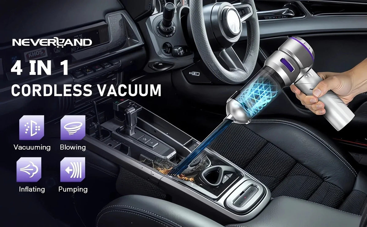 3X Cordless Handheld Vacuum Cleaner for Auto Home (5-in-1)