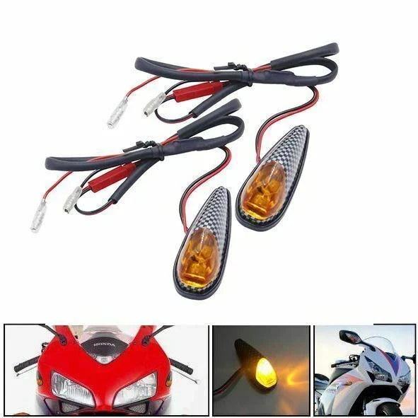 Carbon Motorcycle Surface Mount Turn Signal for Suzuki GSXR, Honda CBR, Yamaha