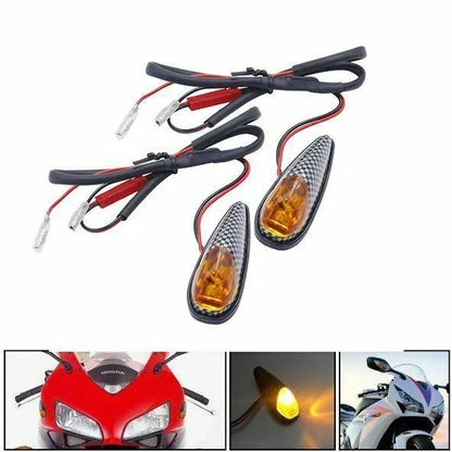 Carbon Motorcycle Surface Mount Turn Signal for Suzuki GSXR, Honda CBR, Yamaha