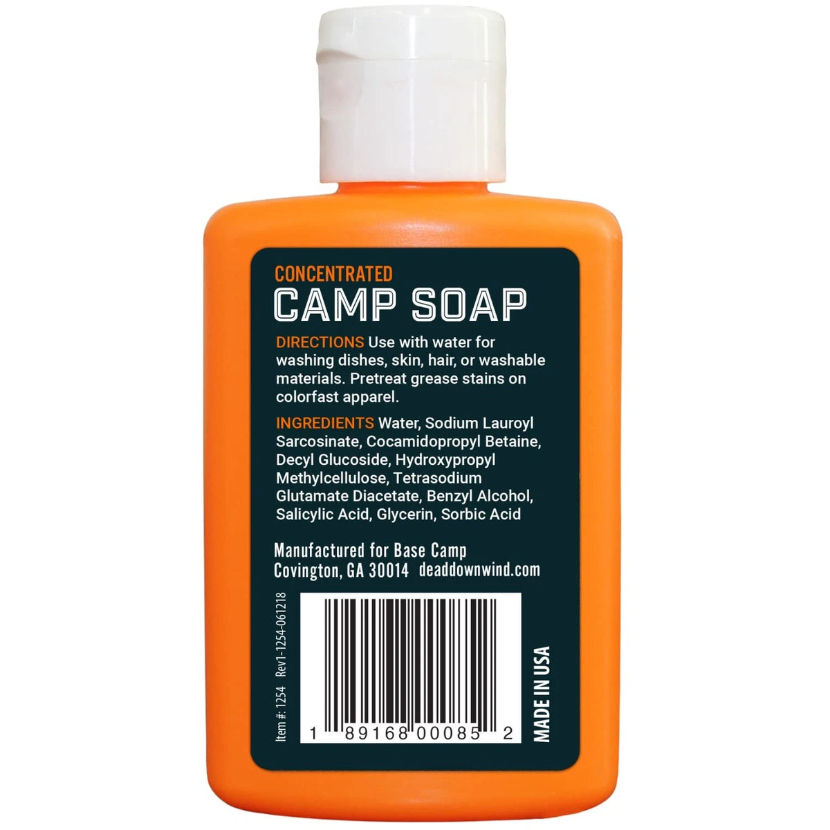 Biodegradable Soap for Base Camp (Pack of 1) - 4 Fl Oz, Orange