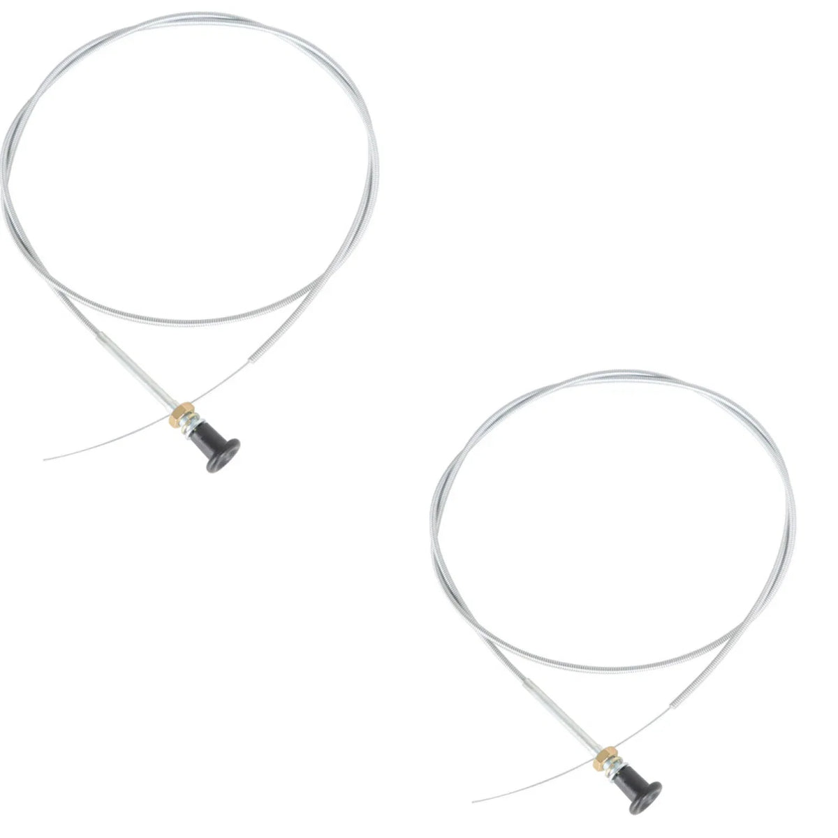 2 Pack Rotary Push Pull Choke Cable for Universal Applications (63" Inner)