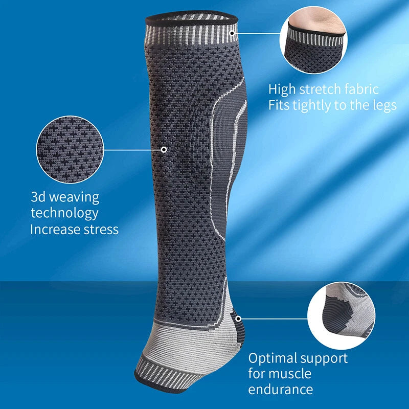 Calf Compression Sleeve for Ankle Brace Leg Support Socks (Foot Pain Relief)