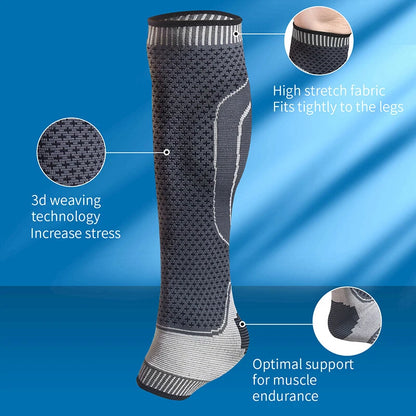 Calf Compression Sleeve for Ankle Brace Leg Support Socks (Foot Pain Relief)