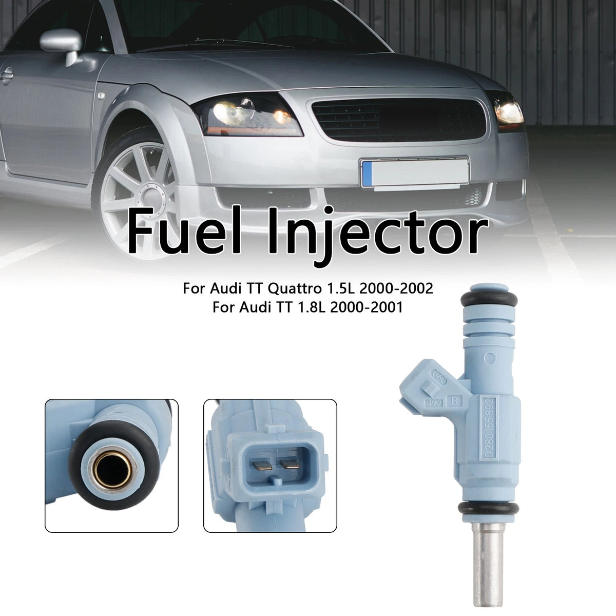 1PC Fuel Injector for Audi TT Quattro (2000–2002) 0280155892 0280155893