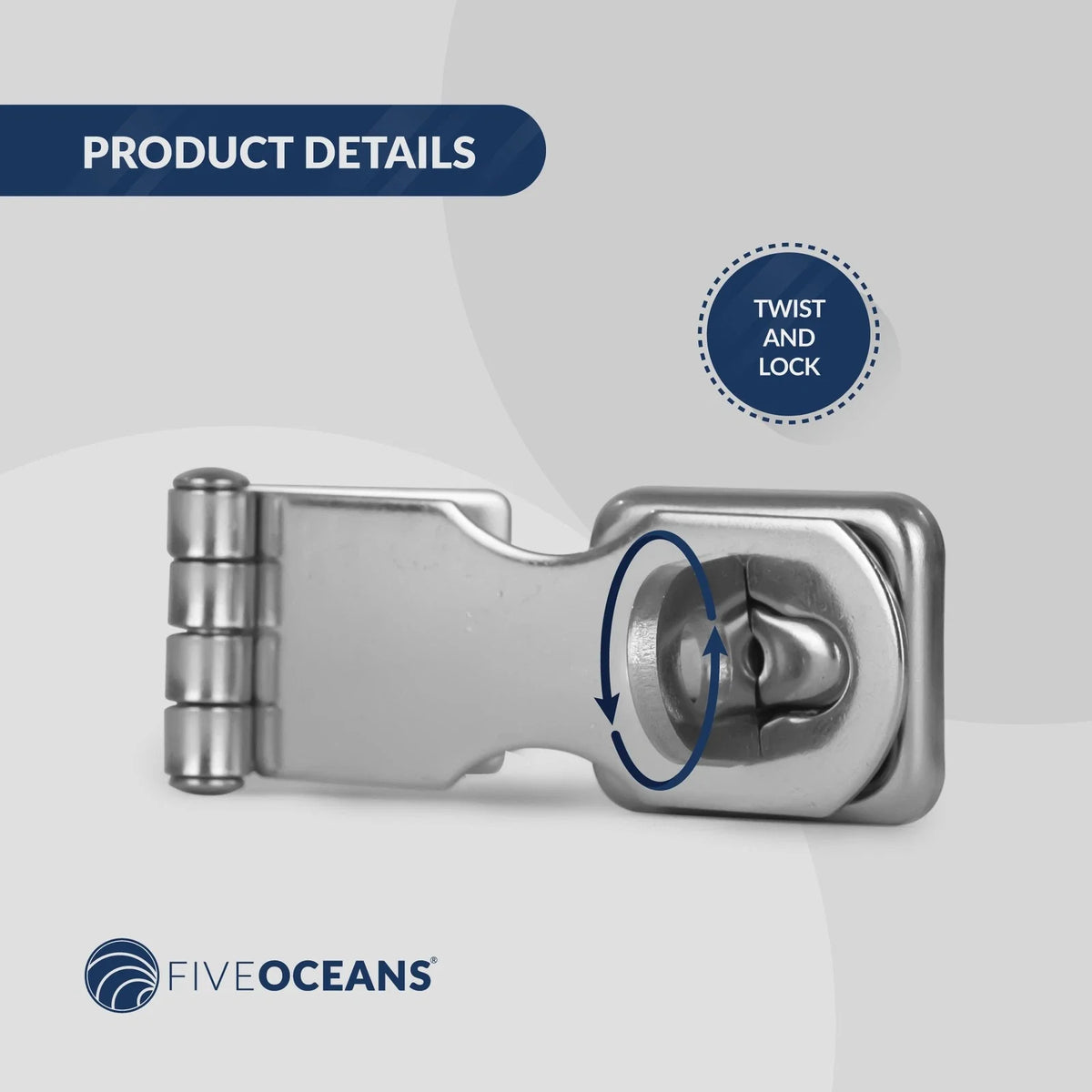 Stainless Steel Marine Locking Swivel Hasp for Five Oceans (FO2883)