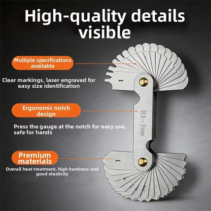 Gap Gauge Set of 2 Brass 75-300mm with Clear Engraved Scale