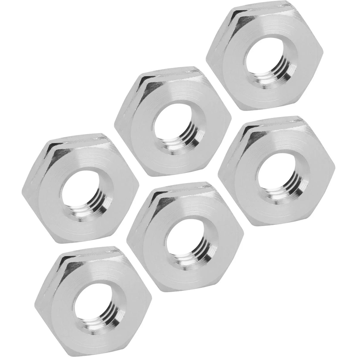 Pack of 6 Aluminum Jam Nuts 10-32 LH for Various Applications (3159593)