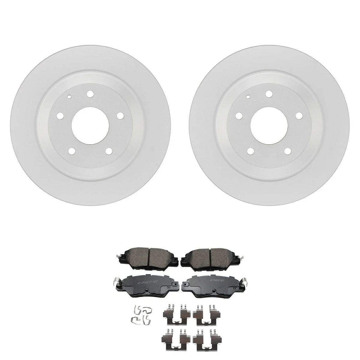 Set of 2 Bosch QuietCast Rear Rotors & Akebono ProACT Pads for CX-5 (2013–2023)