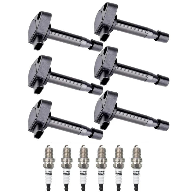 6X Ignition Coils + 6X Spark Plugs for Acura RL 2005–2010 3.5L 3.7L V6 UF242