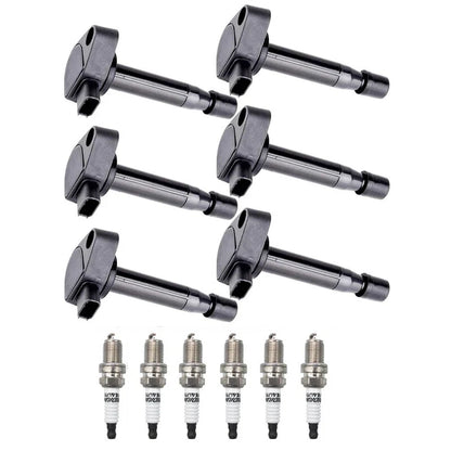 6X Ignition Coils + 6X Spark Plugs for Acura RL 2005–2010 3.5L 3.7L V6 UF242