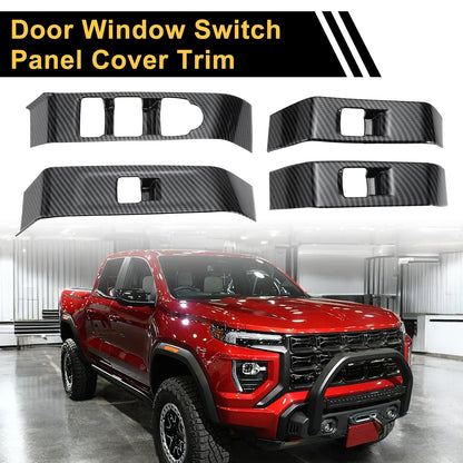 Door Window Switch Cover for Chevy Colorado (2023–2024) Carbon Fiber